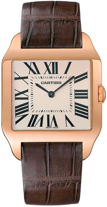 Cartier Santos Dumont 18k Rose Gold Mens Manual Wind Wristwatch-W2006951 Cartier Santos Dumont 18k Rose Gold Mens Manual Wind Wristwatch-W2006951