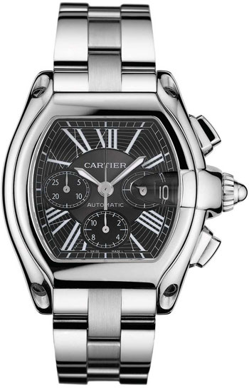 Cartier Roadster Chronograph Stainless Steel Mens Automatic Wristwatch-W62020X6 Cartier Roadster Chronograph Stainless Steel Mens Automatic Wristwatch-W62020X6