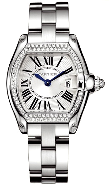Cartier Roadster Series 18k White Gold With Diamonds Ladies Swiss Quartz Wristwatch-WE5002X2 Cartier Roadster Series 18k White Gold With Diamonds Ladies Swiss Quartz Wristwatch-WE5002X2
