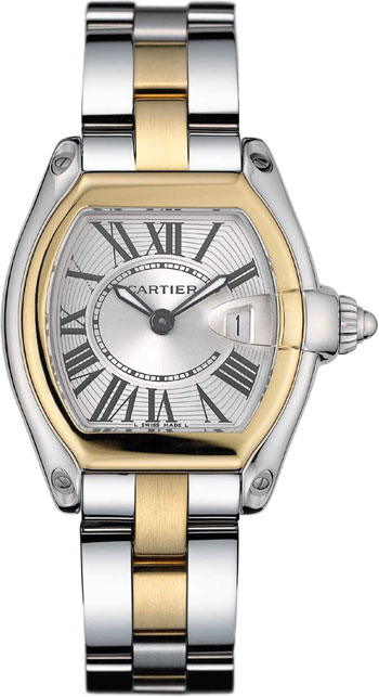 Cartier Roadster Series 18k Yellow Gold and Stainless Steel Ladies Swiss Quartz Wristwatch-W62026Y4 Cartier Roadster Series 18k Yellow Gold and Stainless Steel Ladies Swiss Quartz Wristwatch-W62026Y4