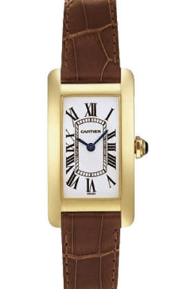 Cartier Tank Americaine Fashionable 18k Yellow Gold Ladies Swiss Quartz Wristwatch-W2601556 Cartier Tank Americaine Fashionable 18k Yellow Gold Ladies Swiss Quartz Wristwatch-W2601556
