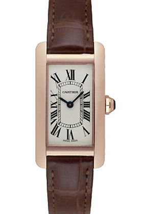 Cartier Tank Americaine Fashionable 18k Rose Gold Ladies Swiss Quartz Wristwatch-W2607456 Cartier Tank Americaine Fashionable 18k Rose Gold Ladies Swiss Quartz Wristwatch-W2607456