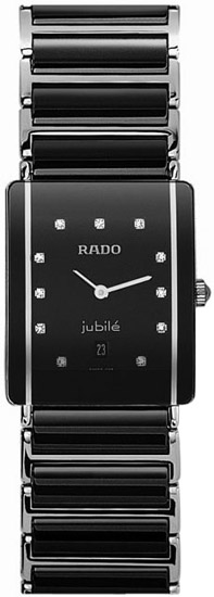 Rado Integral Jubile Series Diamond Black Ceramic Steel Unisex Watch R20486742 Rado Integral Jubile Series Diamond Black Ceramic Steel Unisex Watch R20486742