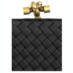 Hot Sell Bottega Veneta Impero Satin Clutch 113085 black Hot Sell Bottega Veneta Impero Satin Clutch 113085 black