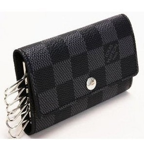 Louis Vuitton Damier Graphite 6 keys holder Wallet N62662 Louis Vuitton Damier Graphite 6 keys holder Wallet N62662