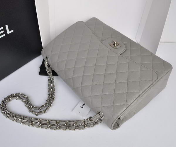 Chanel Original Caviar Leather Jumbo Flap Bag A47600 Grey Chanel Original Caviar Leather Jumbo Flap Bag A47600 Grey