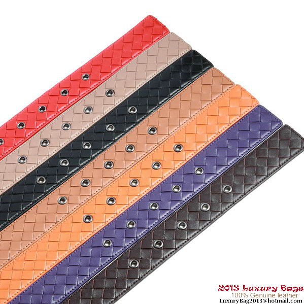 Bottega Veneta Intrecciato Nappa Belt Orange Bottega Veneta Intrecciato Nappa Belt Orange