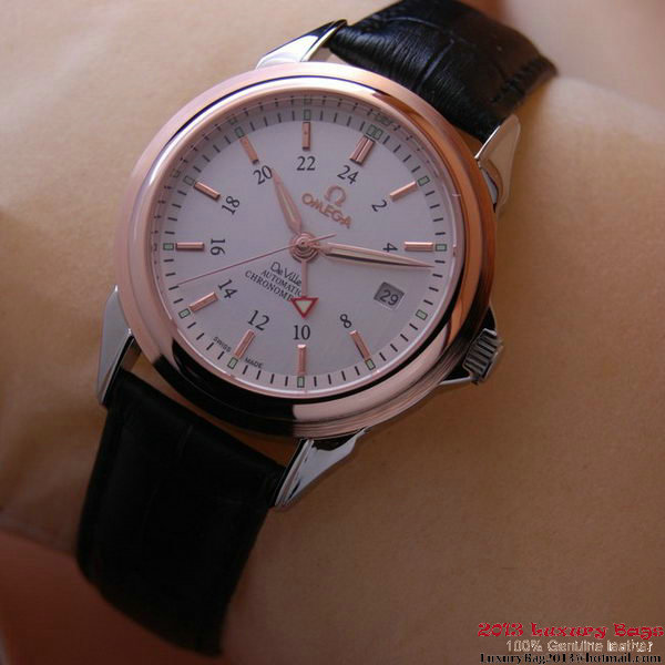 OMEGA DE VILLE Automatic Chronometer Red Gold on Black Leather Strap OM77211 OMEGA DE VILLE Automatic Chronometer Red Gold on Black Leather Strap OM77211
