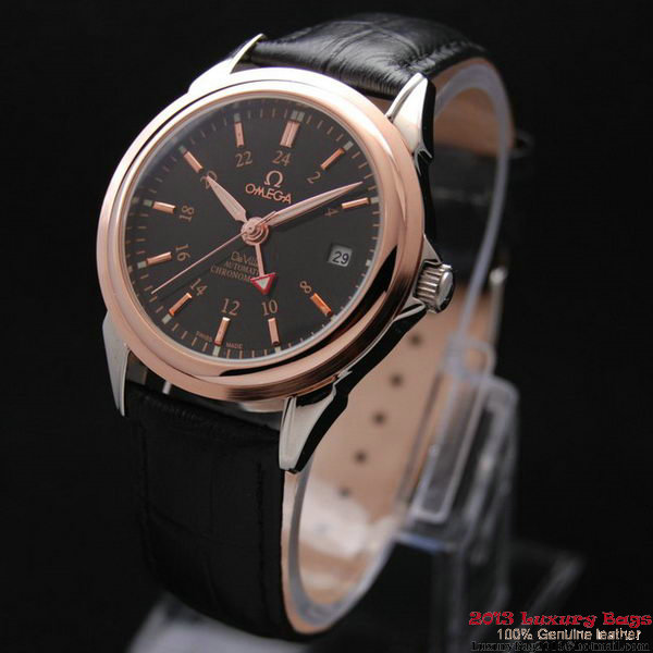 OMEGA DE VILLE Automatic Chronometer Red Gold on Black Leather Strap OM77213 OMEGA DE VILLE Automatic Chronometer Red Gold on Black Leather Strap OM77213