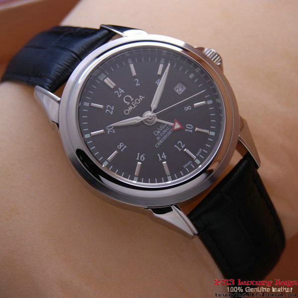 OMEGA DE VILLE Automatic Chronometer Steel on Black Leather Strap OM77204 OMEGA DE VILLE Automatic Chronometer Steel on Black Leather Strap OM77204