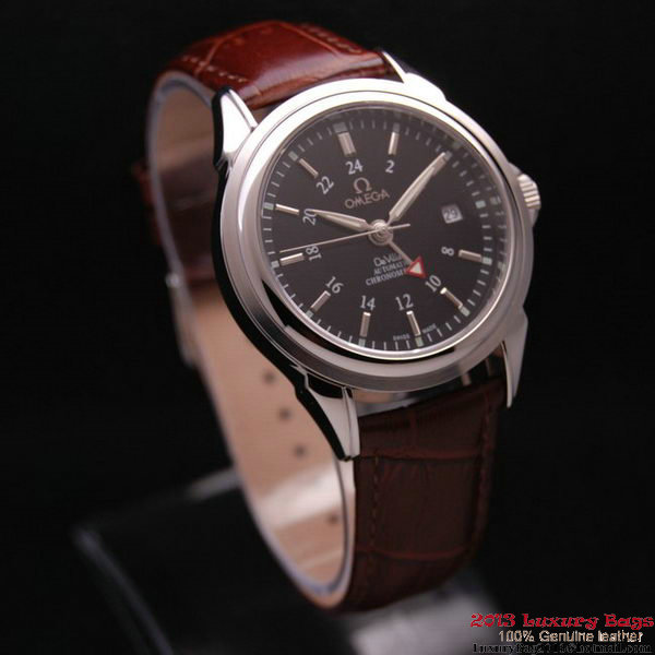 OMEGA DE VILLE Automatic Chronometer Steel on Brown Leather Strap OM77203 OMEGA DE VILLE Automatic Chronometer Steel on Brown Leather Strap OM77203