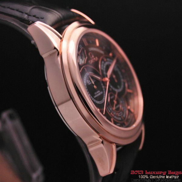 OMEGA DE VILLE CO-AXIAL CHRONOSCOPE Red Gold on Black Leather Strap OM77428 OMEGA DE VILLE CO-AXIAL CHRONOSCOPE Red Gold on Black Leather Strap OM77428