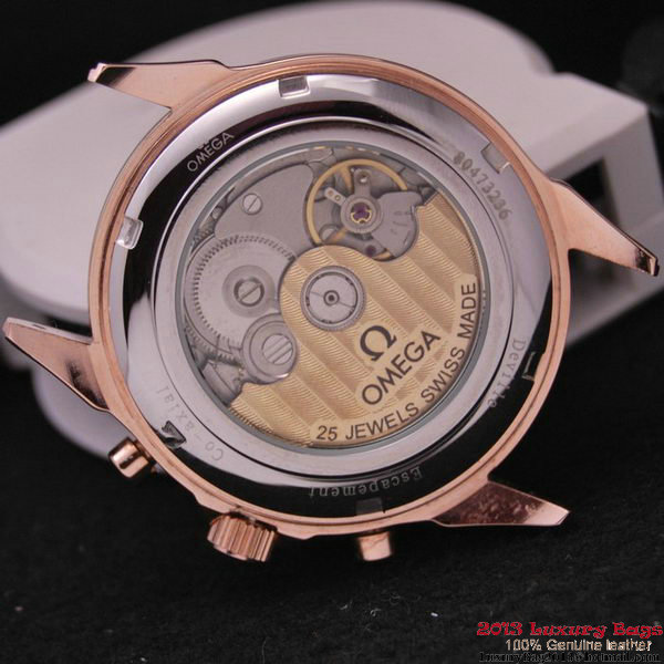 OMEGA DE VILLE CO-AXIAL CHRONOSCOPE Red Gold on Black Leather Strap OM77428 OMEGA DE VILLE CO-AXIAL CHRONOSCOPE Red Gold on Black Leather Strap OM77428