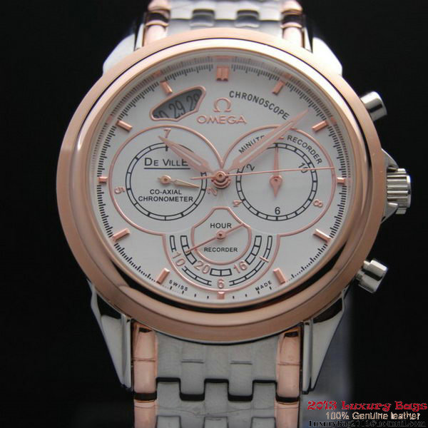 OMEGA DE VILLE CO-AXIAL CHRONOSCOPE Red Gold on Steel Strap OM77429 OMEGA DE VILLE CO-AXIAL CHRONOSCOPE Red Gold on Steel Strap OM77429