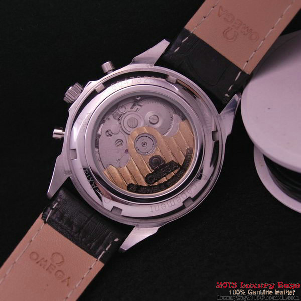 OMEGA DE VILLE CO-AXIAL CHRONOSCOPE Steel on Black Leather Strap OM77407 OMEGA DE VILLE CO-AXIAL CHRONOSCOPE Steel on Black Leather Strap OM77407