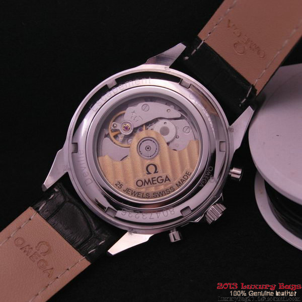 OMEGA DE VILLE CO-AXIAL CHRONOSCOPE Steel on Black Leather Strap OM77407 OMEGA DE VILLE CO-AXIAL CHRONOSCOPE Steel on Black Leather Strap OM77407
