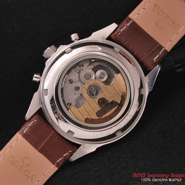 OMEGA DE VILLE CO-AXIAL CHRONOSCOPE Steel on Brown Leather Strap OM77401 OMEGA DE VILLE CO-AXIAL CHRONOSCOPE Steel on Brown Leather Strap OM77401
