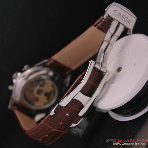 OMEGA DE VILLE CO-AXIAL CHRONOSCOPE Steel on Brown Leather Strap OM77406 OMEGA DE VILLE CO-AXIAL CHRONOSCOPE Steel on Brown Leather Strap OM77406
