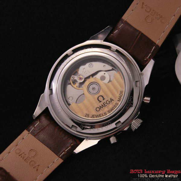 OMEGA DE VILLE CO-AXIAL CHRONOSCOPE Steel on Brown Leather Strap OM77406 OMEGA DE VILLE CO-AXIAL CHRONOSCOPE Steel on Brown Leather Strap OM77406