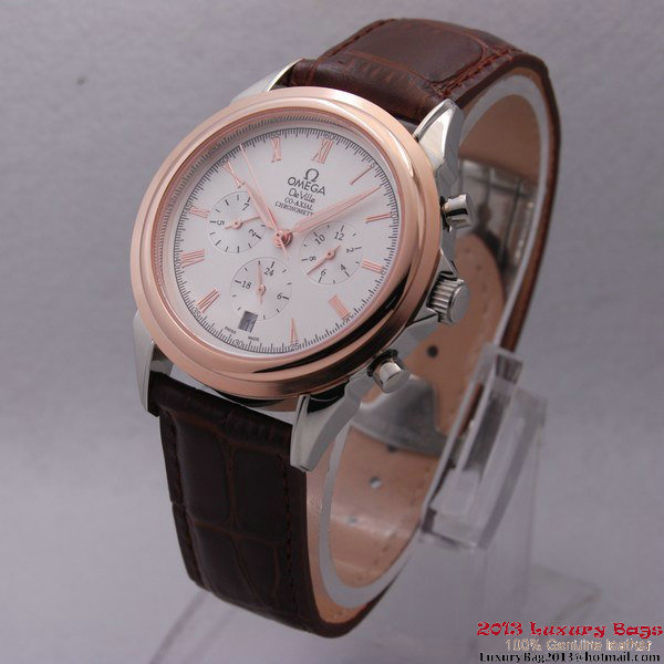OMEGA DE VILLE CO-AXIAL Chronometer Red Gold on Brown Leather Strap OM77501 OMEGA DE VILLE CO-AXIAL Chronometer Red Gold on Brown Leather Strap OM77501
