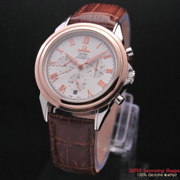 OMEGA DE VILLE CO-AXIAL Chronometer Red Gold on Brown Leather Strap OM77501 OMEGA DE VILLE CO-AXIAL Chronometer Red Gold on Brown Leather Strap OM77501