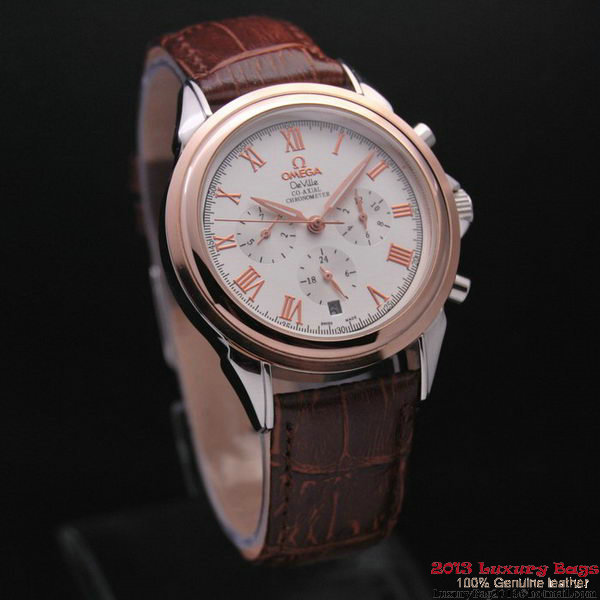 OMEGA DE VILLE CO-AXIAL Chronometer Red Gold on Brown Leather Strap OM77501 OMEGA DE VILLE CO-AXIAL Chronometer Red Gold on Brown Leather Strap OM77501