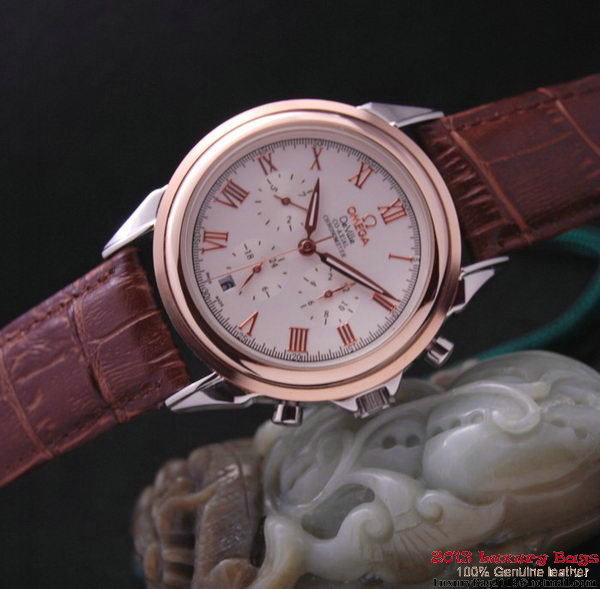 OMEGA DE VILLE CO-AXIAL Chronometer Red Gold on Brown Leather Strap OM77501 OMEGA DE VILLE CO-AXIAL Chronometer Red Gold on Brown Leather Strap OM77501