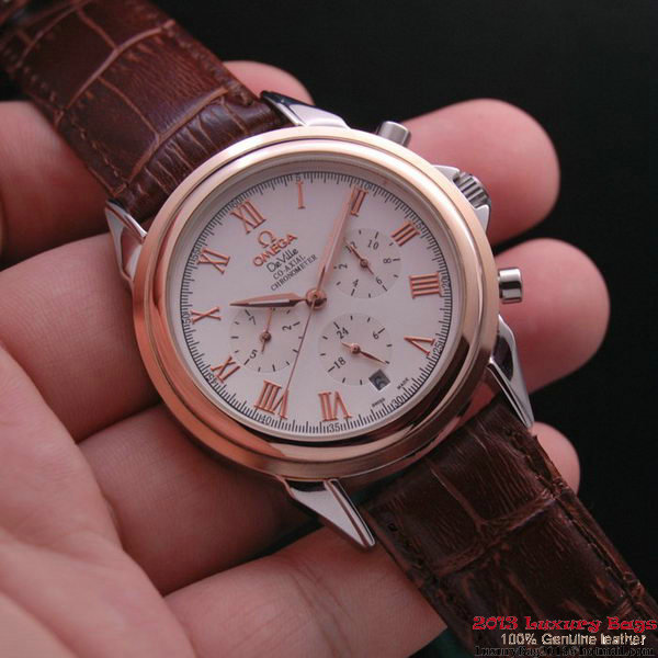 OMEGA DE VILLE CO-AXIAL Chronometer Red Gold on Brown Leather Strap OM77501 OMEGA DE VILLE CO-AXIAL Chronometer Red Gold on Brown Leather Strap OM77501