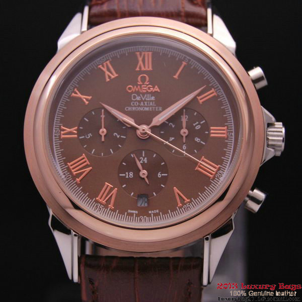 OMEGA DE VILLE CO-AXIAL Chronometer Red Gold on Brown Leather Strap OM77503 OMEGA DE VILLE CO-AXIAL Chronometer Red Gold on Brown Leather Strap OM77503