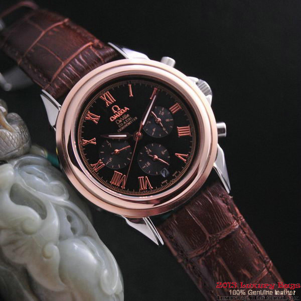 OMEGA DE VILLE CO-AXIAL Chronometer Red Gold on Brown Leather Strap OM77505 OMEGA DE VILLE CO-AXIAL Chronometer Red Gold on Brown Leather Strap OM77505