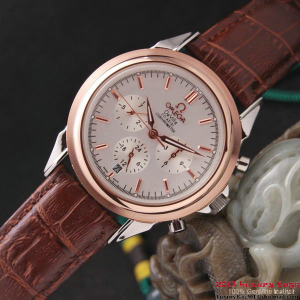 OMEGA DE VILLE CO-AXIAL Chronometer Red Gold on Brown Leather Strap OM77507 OMEGA DE VILLE CO-AXIAL Chronometer Red Gold on Brown Leather Strap OM77507