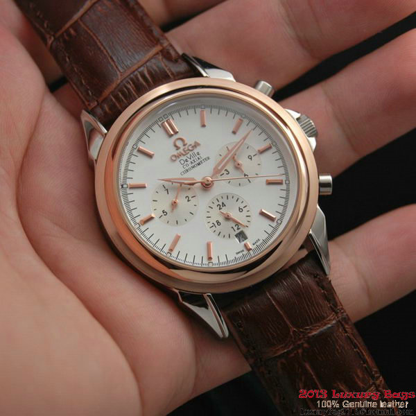 OMEGA DE VILLE CO-AXIAL Chronometer Red Gold on Brown Leather Strap OM77507 OMEGA DE VILLE CO-AXIAL Chronometer Red Gold on Brown Leather Strap OM77507