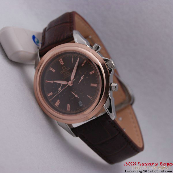 OMEGA DE VILLE CO-AXIAL Chronometer Red Gold on Brown Leather Strap OM77509 OMEGA DE VILLE CO-AXIAL Chronometer Red Gold on Brown Leather Strap OM77509