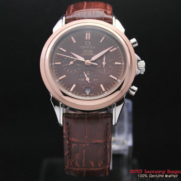 OMEGA DE VILLE CO-AXIAL Chronometer Red Gold on Brown Leather Strap OM77509 OMEGA DE VILLE CO-AXIAL Chronometer Red Gold on Brown Leather Strap OM77509