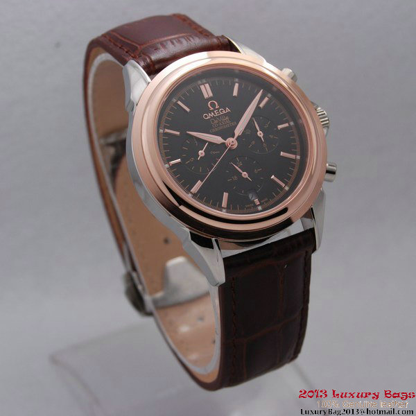 OMEGA DE VILLE CO-AXIAL Chronometer Red Gold on Brown Leather Strap OM77511 OMEGA DE VILLE CO-AXIAL Chronometer Red Gold on Brown Leather Strap OM77511