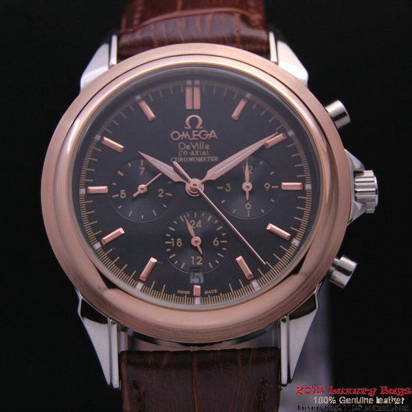 OMEGA DE VILLE CO-AXIAL Chronometer Red Gold on Brown Leather Strap OM77511 OMEGA DE VILLE CO-AXIAL Chronometer Red Gold on Brown Leather Strap OM77511