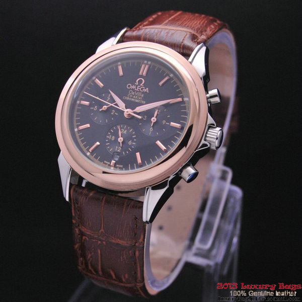 OMEGA DE VILLE CO-AXIAL Chronometer Red Gold on Brown Leather Strap OM77511 OMEGA DE VILLE CO-AXIAL Chronometer Red Gold on Brown Leather Strap OM77511