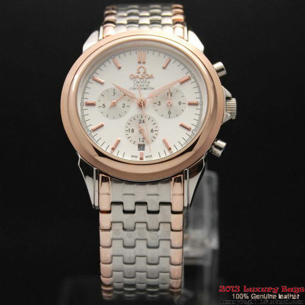 OMEGA DE VILLE CO-AXIAL Chronometer Red Gold on Steel Strap OM77517 OMEGA DE VILLE CO-AXIAL Chronometer Red Gold on Steel Strap OM77517