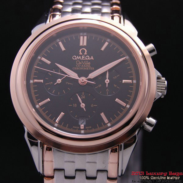 OMEGA DE VILLE CO-AXIAL Chronometer Red Gold on Steel Strap OM77519 OMEGA DE VILLE CO-AXIAL Chronometer Red Gold on Steel Strap OM77519