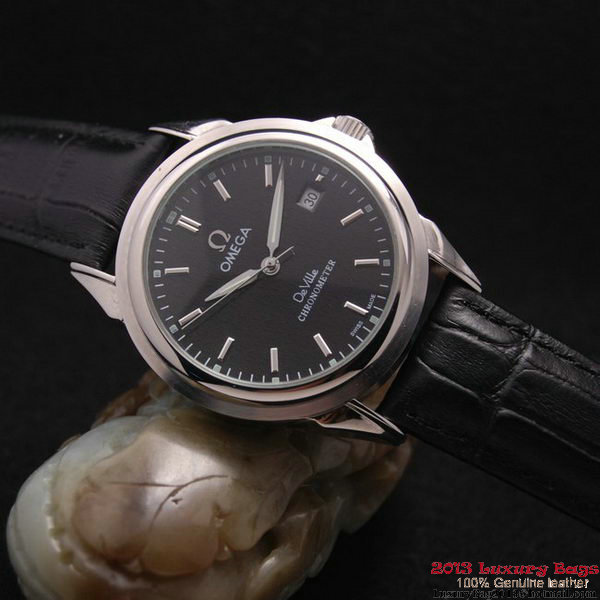 OMEGA DE VILLE Chronometer Steel on Black Strap OM77308 OMEGA DE VILLE Chronometer Steel on Black Strap OM77308