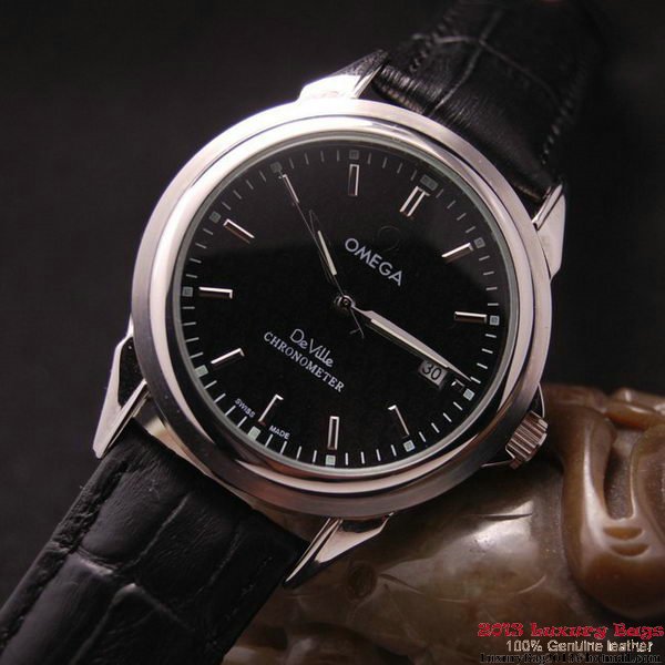 OMEGA DE VILLE Chronometer Steel on Black Strap OM77308 OMEGA DE VILLE Chronometer Steel on Black Strap OM77308