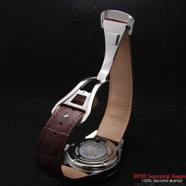 OMEGA DE VILLE Chronometer Steel on Brown Strap OM77305 OMEGA DE VILLE Chronometer Steel on Brown Strap OM77305