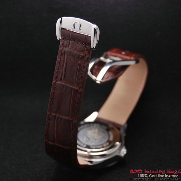 OMEGA DE VILLE Chronometer Steel on Brown Strap OM77305 OMEGA DE VILLE Chronometer Steel on Brown Strap OM77305