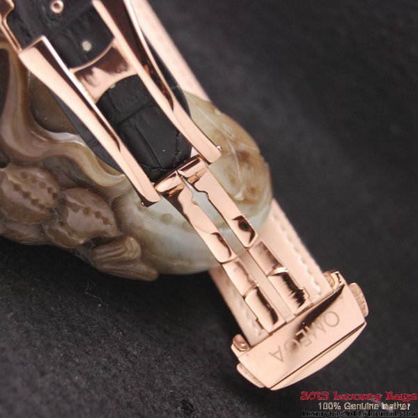 OMEGA DE VILLE Co-AXIAL CHRONOMETER Red Gold on Black Leather Strap OM77026 OMEGA DE VILLE Co-AXIAL CHRONOMETER Red Gold on Black Leather Strap OM77026