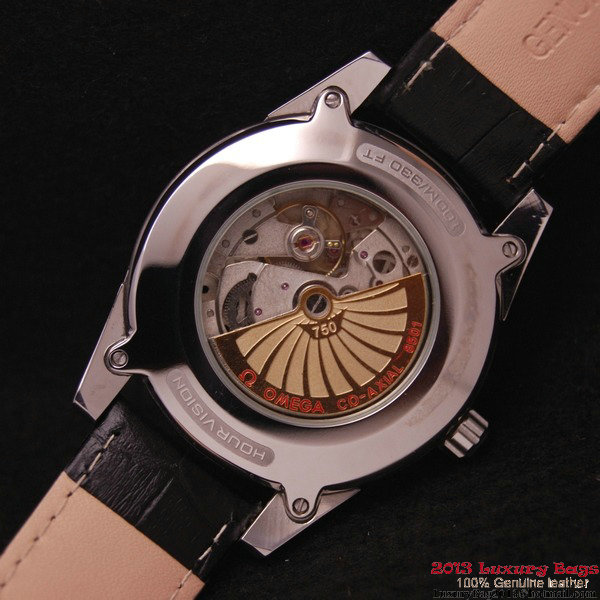 OMEGA DE VILLE Co-AXIAL CHRONOMETER Steel on Black Leather Strap OM77002 OMEGA DE VILLE Co-AXIAL CHRONOMETER Steel on Black Leather Strap OM77002