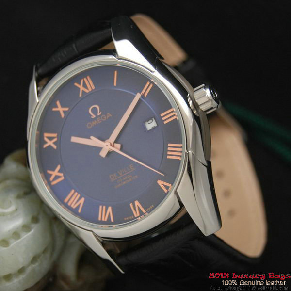 OMEGA DE VILLE Co-AXIAL CHRONOMETER Steel on Black Leather Strap OM77010 OMEGA DE VILLE Co-AXIAL CHRONOMETER Steel on Black Leather Strap OM77010