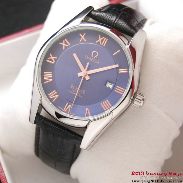 OMEGA DE VILLE Co-AXIAL CHRONOMETER Steel on Black Leather Strap OM77010 OMEGA DE VILLE Co-AXIAL CHRONOMETER Steel on Black Leather Strap OM77010