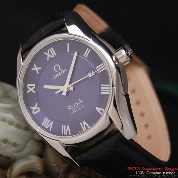 OMEGA DE VILLE Co-AXIAL CHRONOMETER Steel on Black Leather Strap OM77011 OMEGA DE VILLE Co-AXIAL CHRONOMETER Steel on Black Leather Strap OM77011