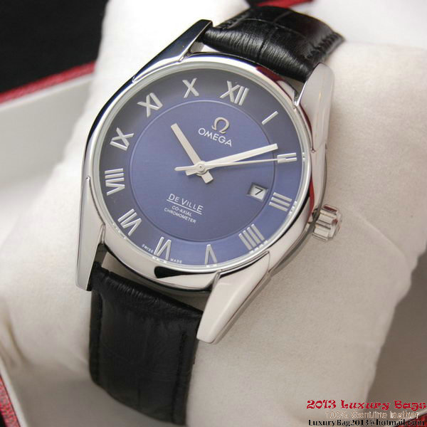 OMEGA DE VILLE Co-AXIAL CHRONOMETER Steel on Black Leather Strap OM77011 OMEGA DE VILLE Co-AXIAL CHRONOMETER Steel on Black Leather Strap OM77011