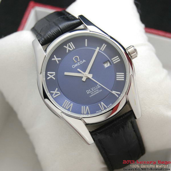 OMEGA DE VILLE Co-AXIAL CHRONOMETER Steel on Black Leather Strap OM77011 OMEGA DE VILLE Co-AXIAL CHRONOMETER Steel on Black Leather Strap OM77011